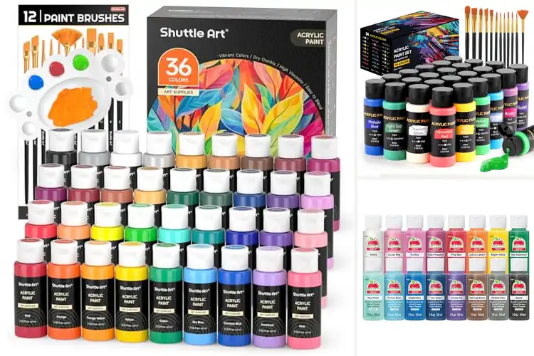 Detailed view of Best Acrylic Paints For Crafts: Bright Colors Made Easy