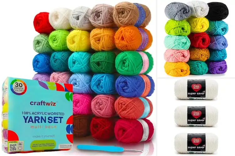 Detailed view of Best Acrylic Worsted Yarn For Knitting And Crocheting