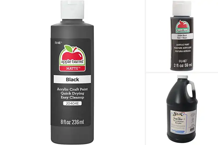 Detailed view of Best Black Acrylic Paints