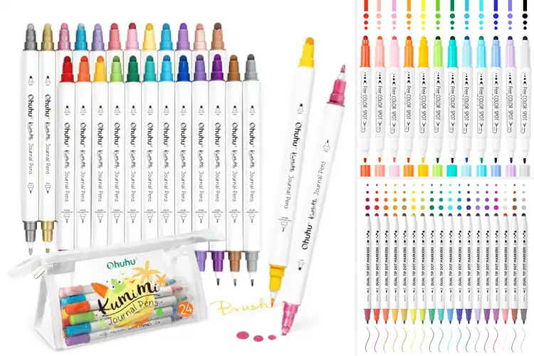 Detailed view of Best Bold Dot Tip Markers: Vibrant Colors, Dual Tips