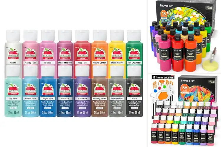 Detailed view of Best Bright Colors Acrylic Paint