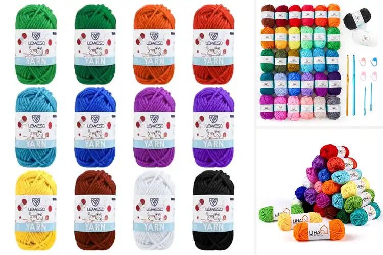 Detailed view of Best Budget Friendly Acrylic Yarn Pack