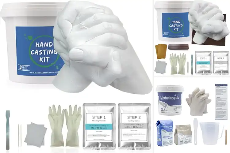 Detailed view of Best Couples Hand Casting Kits
