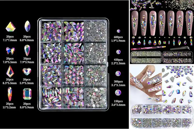 Detailed view of Best Crystal AB Rhinestones For Nail Art