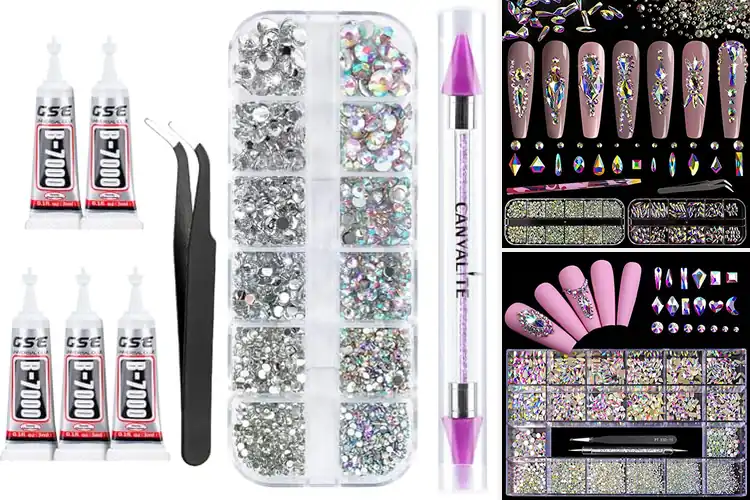 Detailed view of Best Crystal AB Rhinestones for Nails