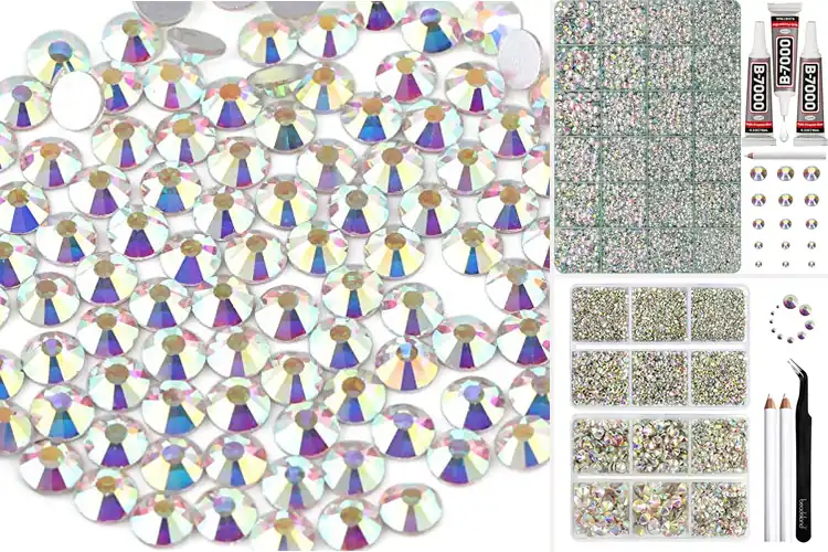 Detailed view of Best Crystal AB Rhinestones