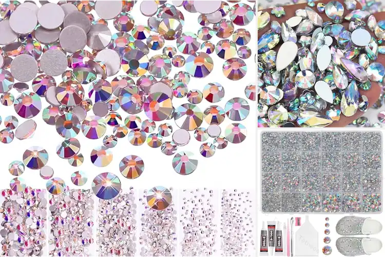 Detailed view of Best Crystal AB Shine Rhinestones