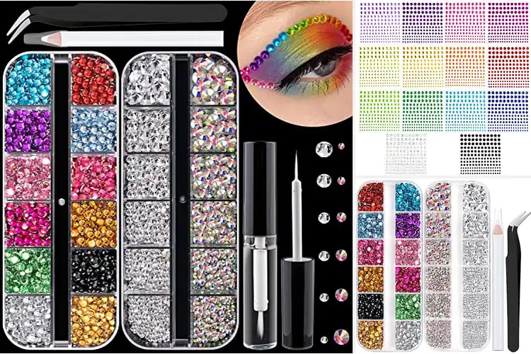 Detailed view of Best Crystal Rhinestones For Face Art