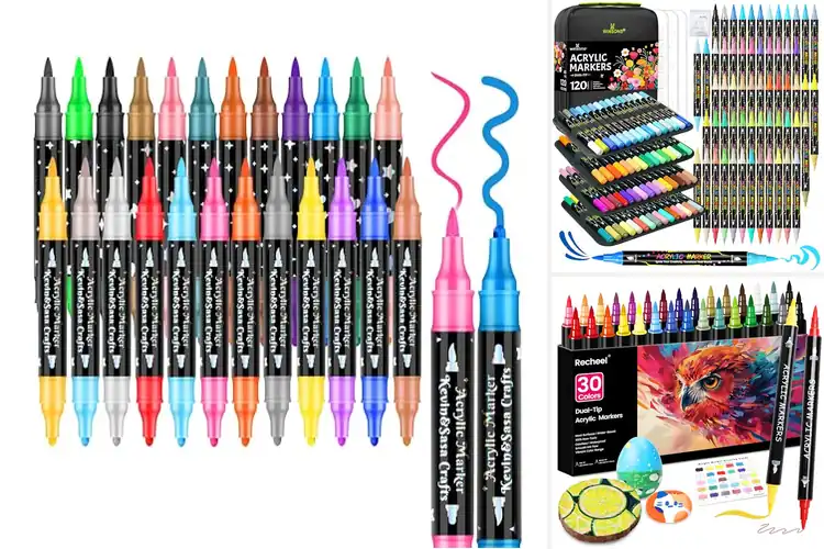 Detailed view of Best Dual Tip Paint Marker Sets For Crafting