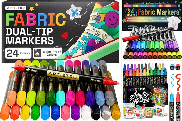 Detailed view of Best Fabric Paint Markers