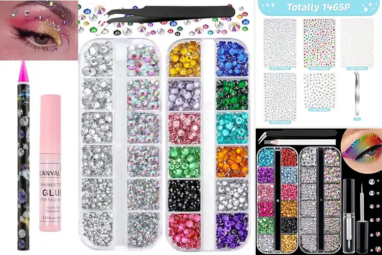 Detailed view of Best Face Art Rhinestones: Sparkle with 10 Easy-to-Use Gems