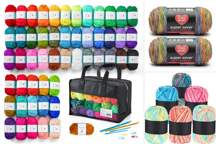 Detailed view of Best Multicolored Yarns