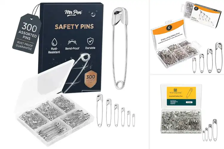 Detailed view of Best Nickel Plated Steel Safety Pins