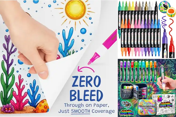Detailed view of Best Non-Toxic Acrylic Markers For Kids And Teens
