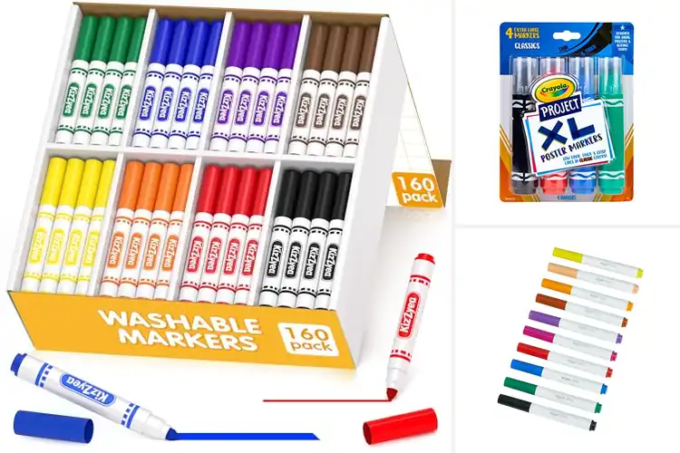 Detailed view of Best School Project Markers: Unleash Creativity Mess-Free
