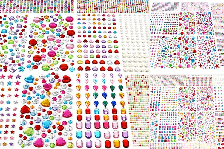 Detailed view of Best Self-Adhesive Gem Stickers For Crafts