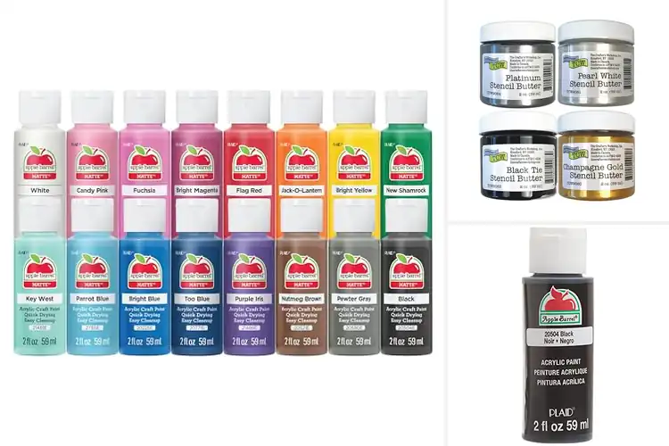 Detailed view of Best Stenciling Paints