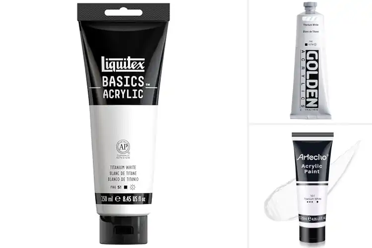 Detailed view of Best Titanium White Acrylic Paints