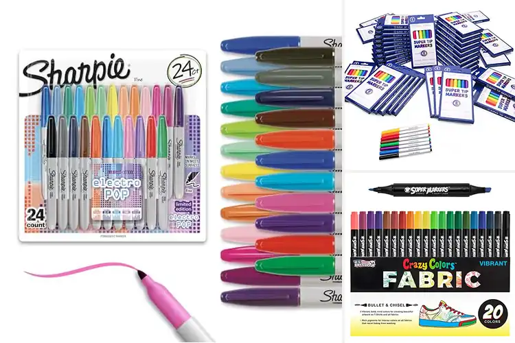 Detailed view of Best Vibrant Color Markers Set